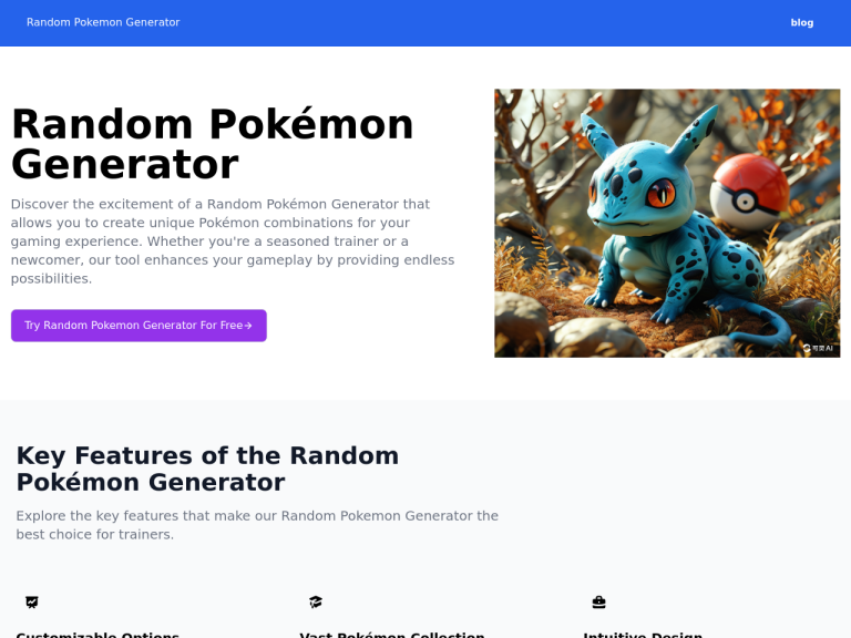 Random Pokemon Generator