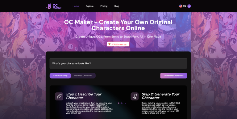 【网站自荐】OC Maker——用 AI 生成原创角色图像