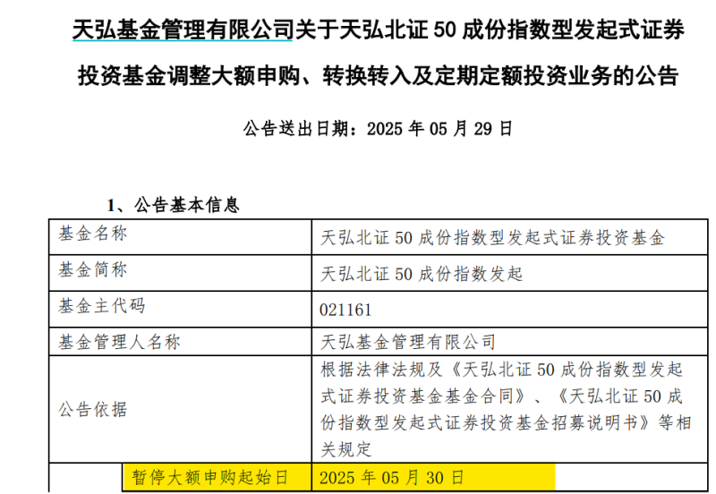年内最牛业绩涨超66% 本月多只北证50指数基金密集限购