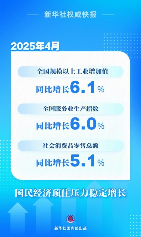 国家统计局：4月份国民经济顶住压力稳定增长