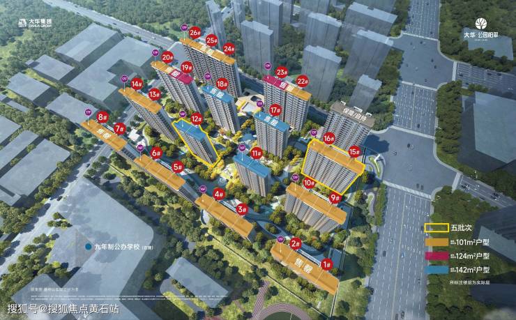 大华公园柏翠小区户型\最新房价\周边配套(交通、医院、学校)