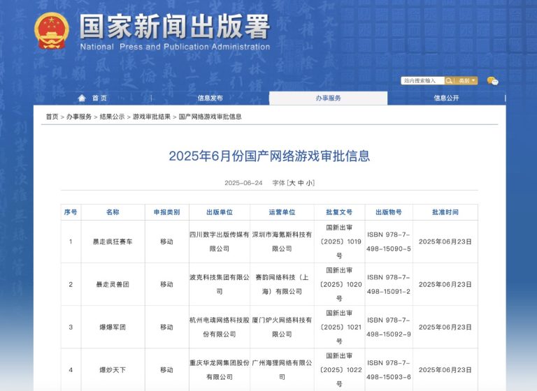 6月游戏版号数创近年新高！腾讯、网易在列并获进口版号