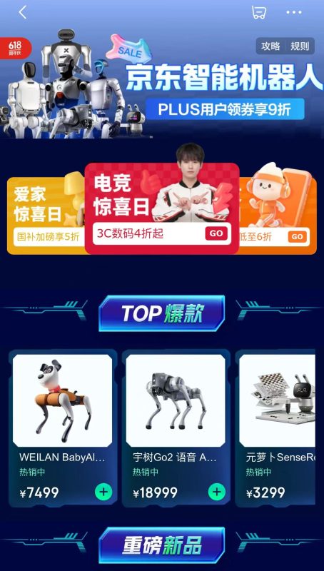 售价4万元起 人形机器人集体上架