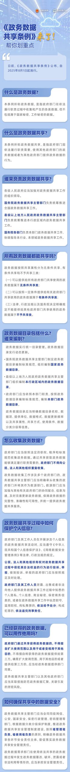 首个全国性政务数据共享法规出台 哪些亮点值得关注