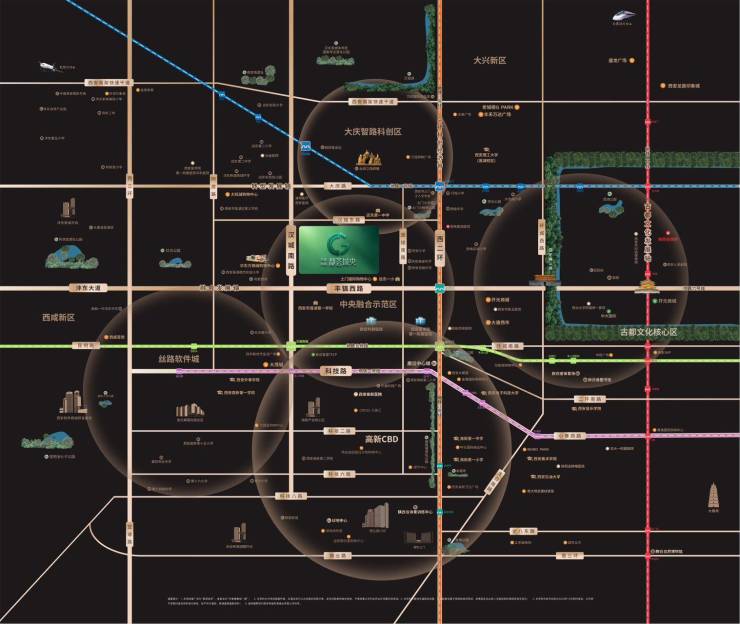 (城西)华发·利君|都荟城央—实景图—地铁沿线 —建筑面积— 地铁沿线