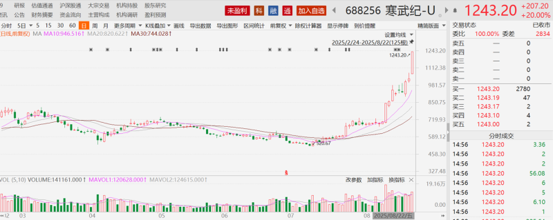 Deepseek一句话 寒武纪市值超越这些大蓝筹